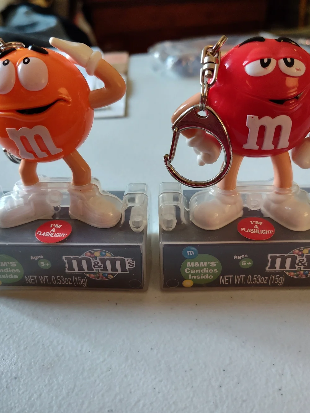M&M'S Red & Orange Character Keyring Flashlights